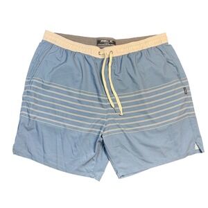 ONeill Hybrid Board Shorts Mens XXL Blue Striped Hyperdry Stretch Swim Trunks